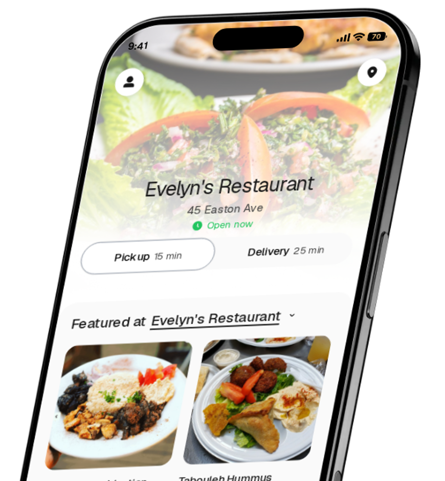 Evelyn's Restaurant app preview